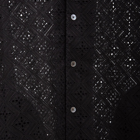 Merely Made Merely Premium Flower Lace Raglan Blouson Black 24PR230BS